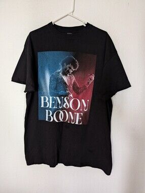 Benson Boone American Heart Tour 2025 Pre Owned Black T Shirt Size XL